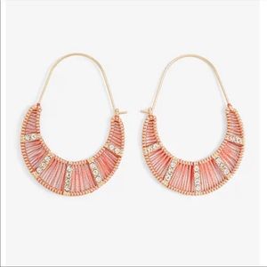 Express Yam Wrapped wire hoop earring
